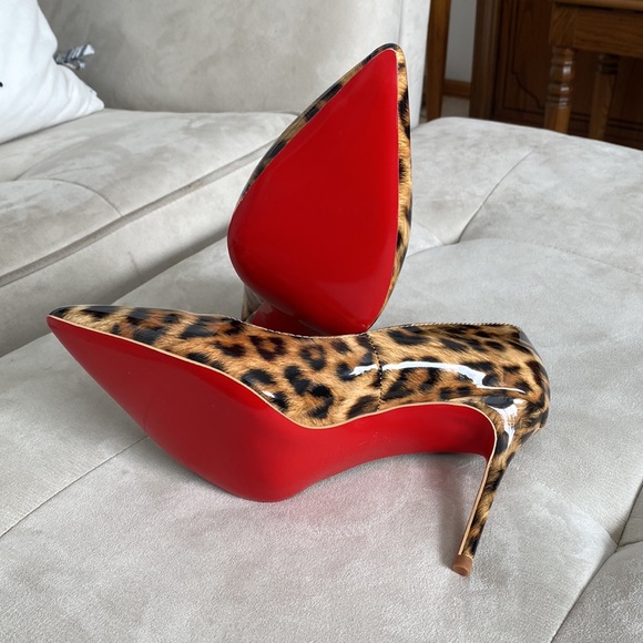 Faux Leopard Print Stiletto Heels - Picture 3 of 3